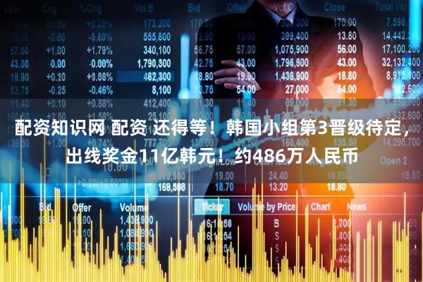 配资知识网 配资 还得等！韩国小组第3晋级待定，出线奖金11亿韩元！约486万人民币